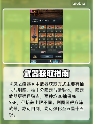 风之痕迹⚔武器搭配神级攻略💥截图2