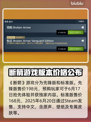 BrokenArrow发售价格曝光！🔥游戏党必看！💰截图2