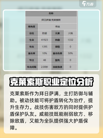 龙息神寂克莱索斯职业是什么介绍截图3