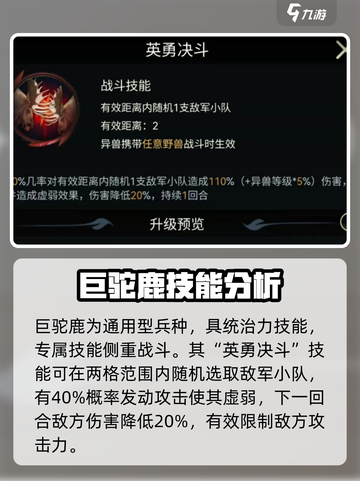 野兽领主新世界巨驼鹿技能怎么样介绍截图2