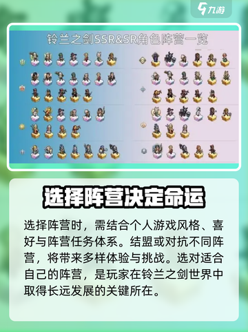 铃兰之剑阵营有什么介绍截图4