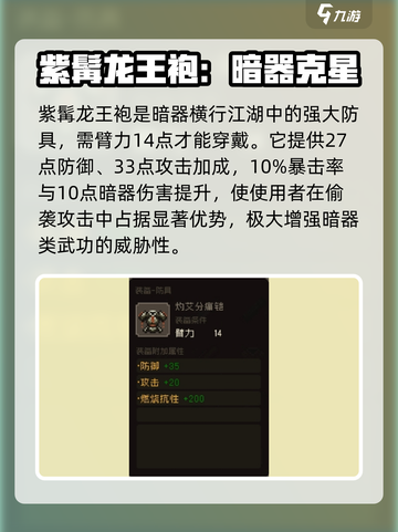 大江湖之苍龙与白鸟防具怎么选介绍截图4