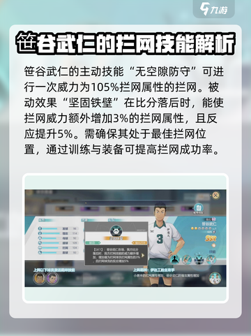 排球少年手游笹谷武仁怎么样介绍截图3