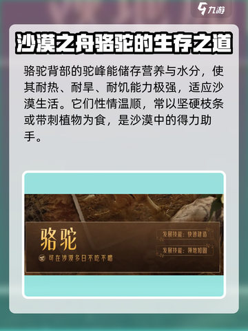野兽领主新世界骆驼怎么样介绍截图3