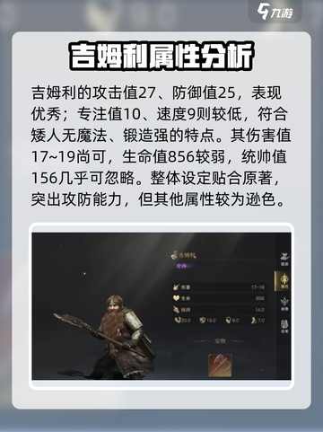 指环王纷争🔥吉姆利值得培养吗？矮人战士全面解析截图2