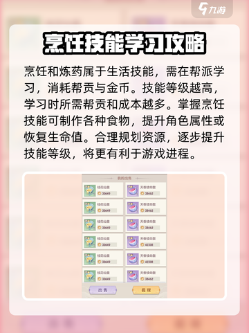 长安幻想手游烹饪技能怎么学习介绍截图2