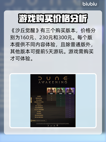 《沙丘觉醒》发售价格与平台大曝光！🎮🔥截图2