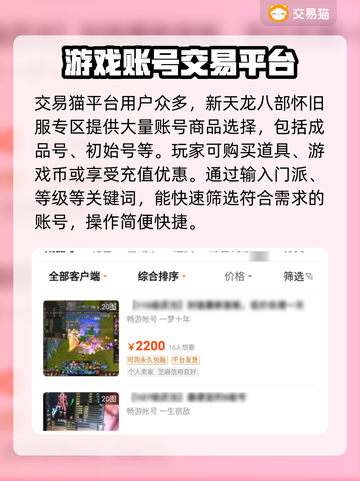 新天龙八部怀旧服买号秘籍💥快速上手🔥截图3