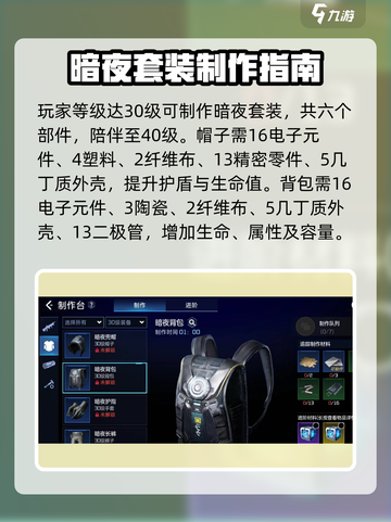 星球重启暗夜套装怎么制作介绍截图2