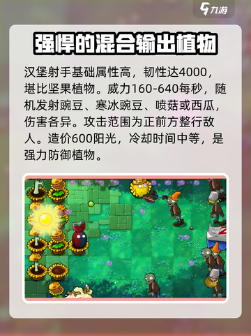 植物大战僵尸🔥汉堡射手杂交版来袭！ Zombies小游戏全新体验截图2