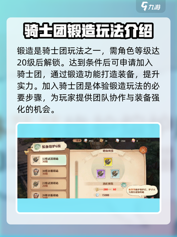森之国度公会锻造炉攻略介绍截图2