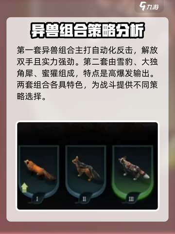 《野兽领主新世界》🔥异兽搭配攻略来啦！快收藏👇截图3