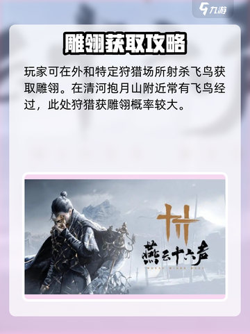 燕云十六声雕翎怎么获取介绍截图2
