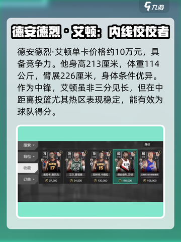 NBA2K手游🔥德安德烈艾顿使用攻略⚡截图2