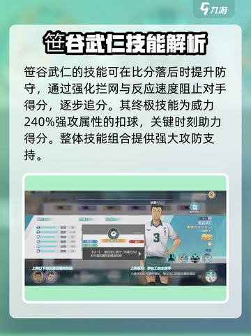 排球少年手游🔥笹谷武仁超强球员介绍来啦！截图4
