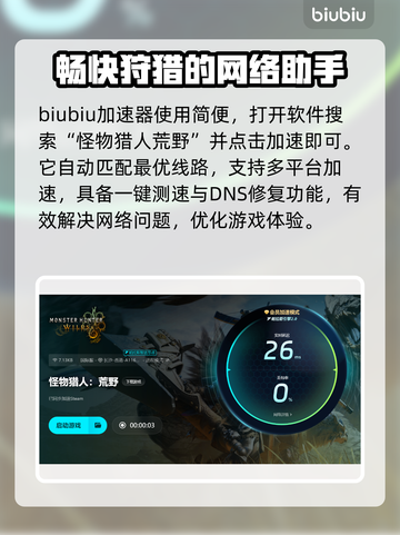 怪物猎人荒野🔥加速器推荐，稳定不掉线的秘密武器！截图4