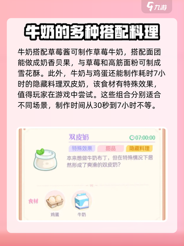 花花与幕间剧牛奶菜谱介绍截图3