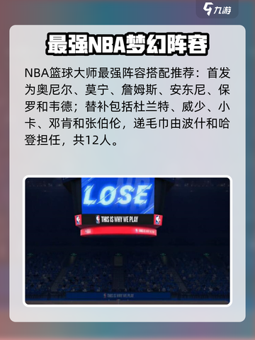 🔥《NBA篮球大师》最强阵容搭配攻略💥截图2
