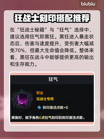命运方舟🔥狂战士刻印最佳搭配详解！💥截图3