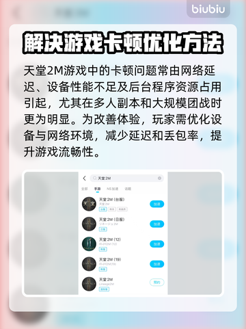 天堂2M卡顿？这份解决指南让你畅爽游戏🔥🎮截图2