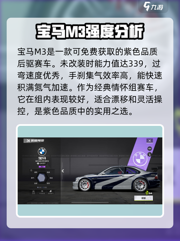 极品飞车集结宝马m3性能怎么样介绍截图3