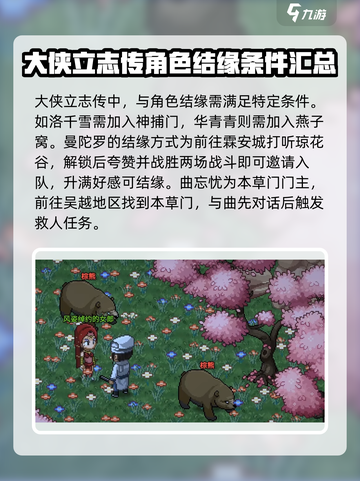 大侠立志传🔥全角色攻略清单，速来！截图2