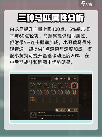 大江湖之苍龙与白鸟李大路的马是什么介绍截图3