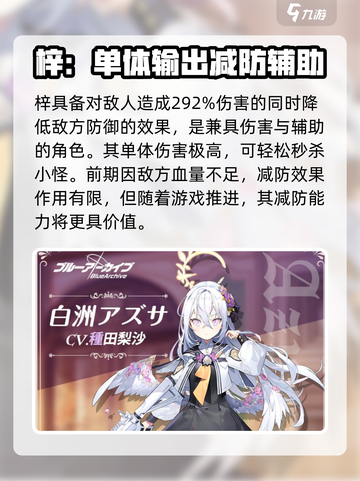 蔚蓝档案：梓角色全面解析，超强🔥必抽！截图5