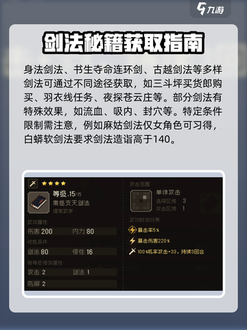 大江湖之苍龙与白鸟🔥全套剑法获取秘籍✨截图4