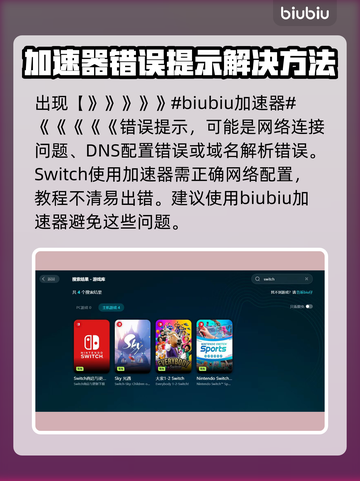 Switch2加速器DNS解析错误怎么办？一键解决方法来了！💥🚀截图2