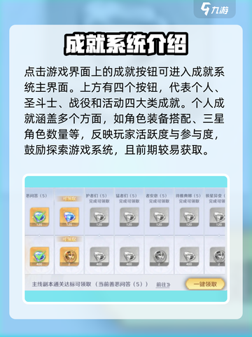 圣斗士星矢重生成就系统🔥玩法规则全揭秘！截图2