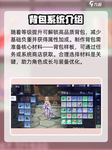悠星大陆背包如何制作介绍截图3
