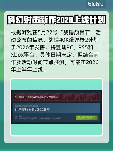战锤40K爆弹枪2上线时间💥你期待吗？🔥截图2