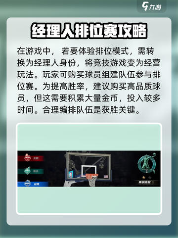 美职篮全明星经理排位怎么玩介绍截图2