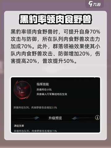 野兽领主新世界黑豹🔥技能效果全解析！游戏必备🔥截图4