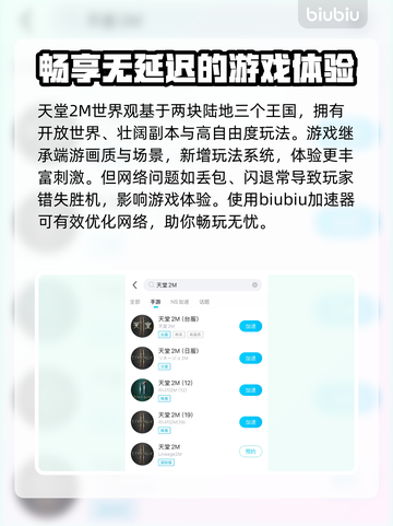 天堂2M延迟丢包？这份解决指南让你畅爽游戏🔥🎮截图2