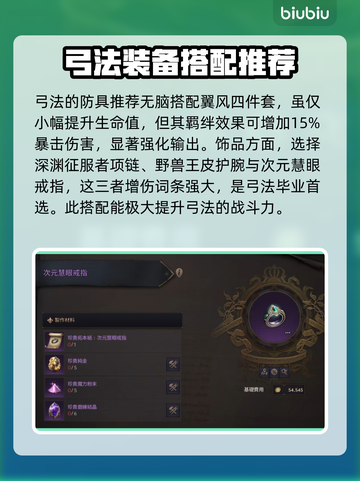 王权与自由🔥弓法装备搭配推荐来啦！截图3