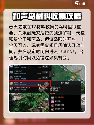 命运方舟T2材料岛屿介绍介绍截图3