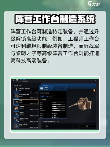 创世战车📖阵营工作台超全作用解析，玩家必看！截图4