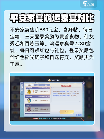 梦幻新诛仙欢乐年夜饭家宴买哪个好介绍截图3