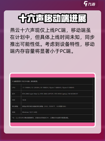燕云十六声有多大内存介绍截图2