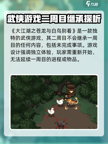 大江湖之苍龙与白鸟二周目继承什么介绍截图2