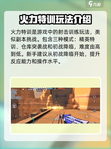 火线精英2火力特训怎么玩介绍截图2