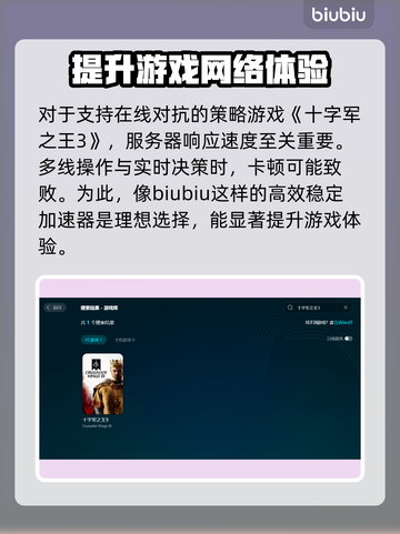 超低延迟！十字军之王3🎉加速器这样选截图4