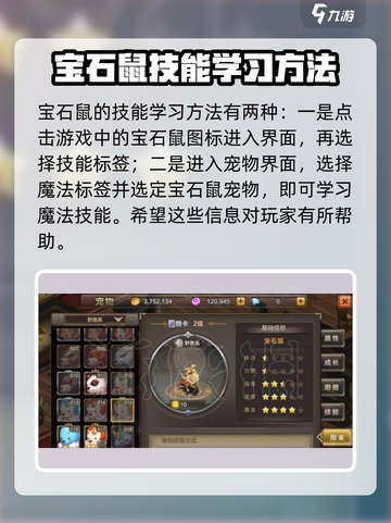 魔力宝贝复兴💎宝石鼠技能全解析，超强战斗力一触即发！截图2