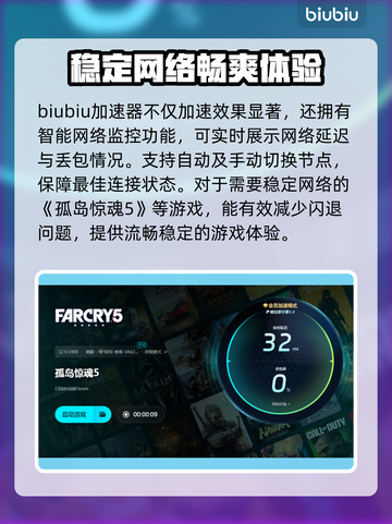 孤岛惊魂5闪退？这个加速器🔥让你畅玩无忧！🎮截图4