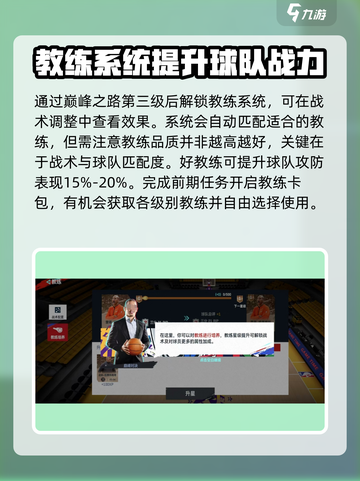 美职篮巅峰对决🔥教练系统玩法大揭秘！🏀截图2