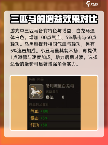 大江湖之苍龙与白鸟李大路的马介绍介绍截图2