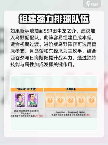 排球少年手游🔥乌野低配队最强阵容搭配✨截图3