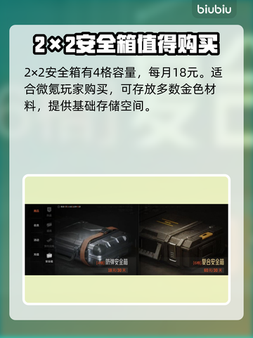 暗区突围💡安全箱与无限保险价格大揭秘！截图4
